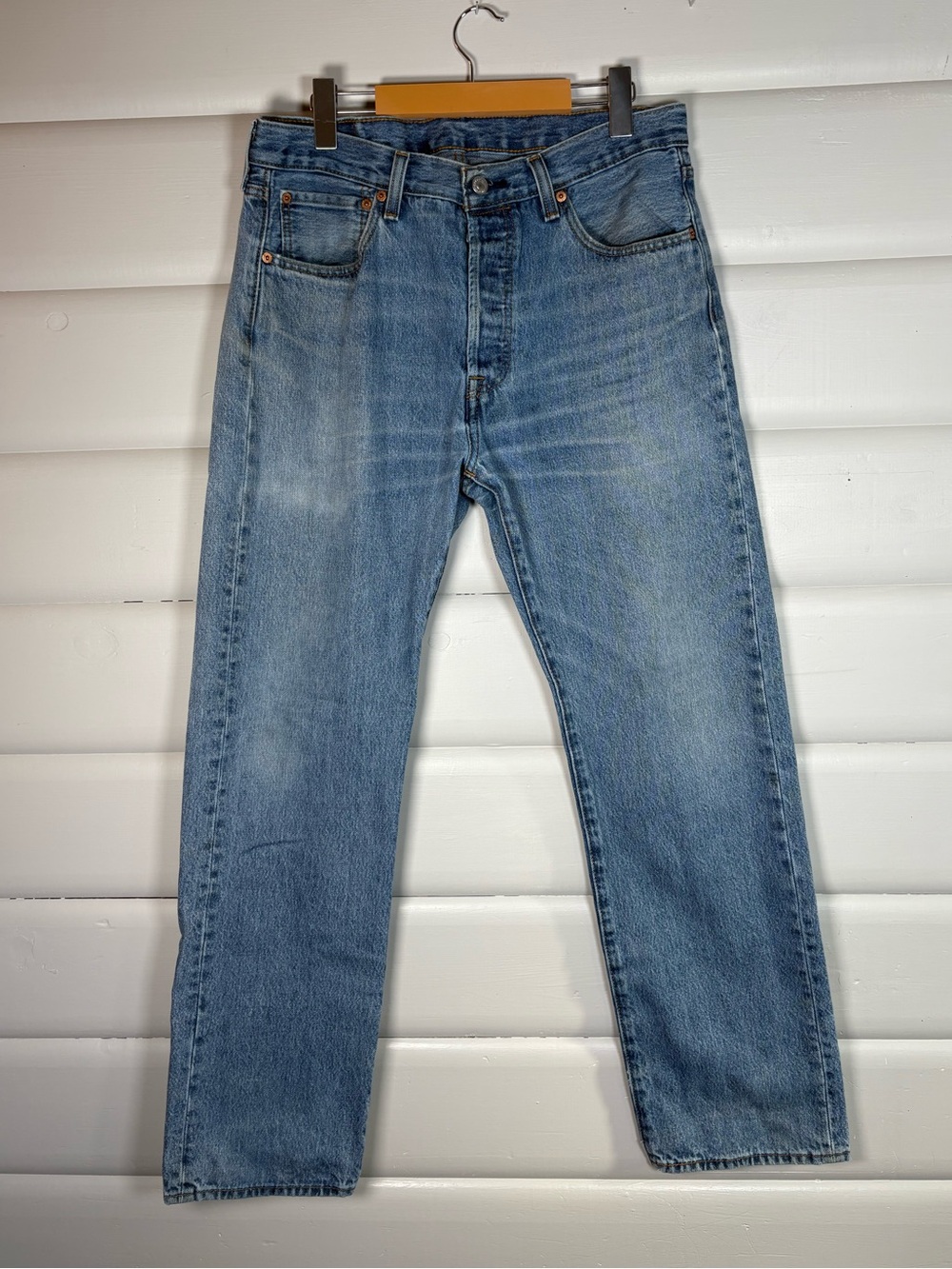 Levi’s 501 Original Button Fly Jeans Light Wash 33x32 100% Cotton